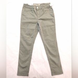 NWT Seven7 TUMMY LESS SKINNY High Rise Stretch Jeans green size 16